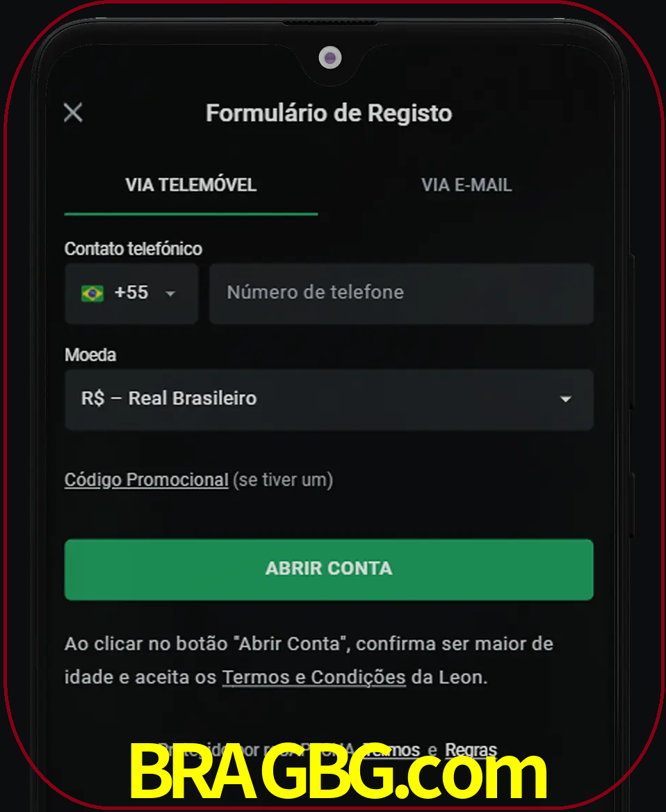 Abra o aplicativo e inicie o processo de registro.