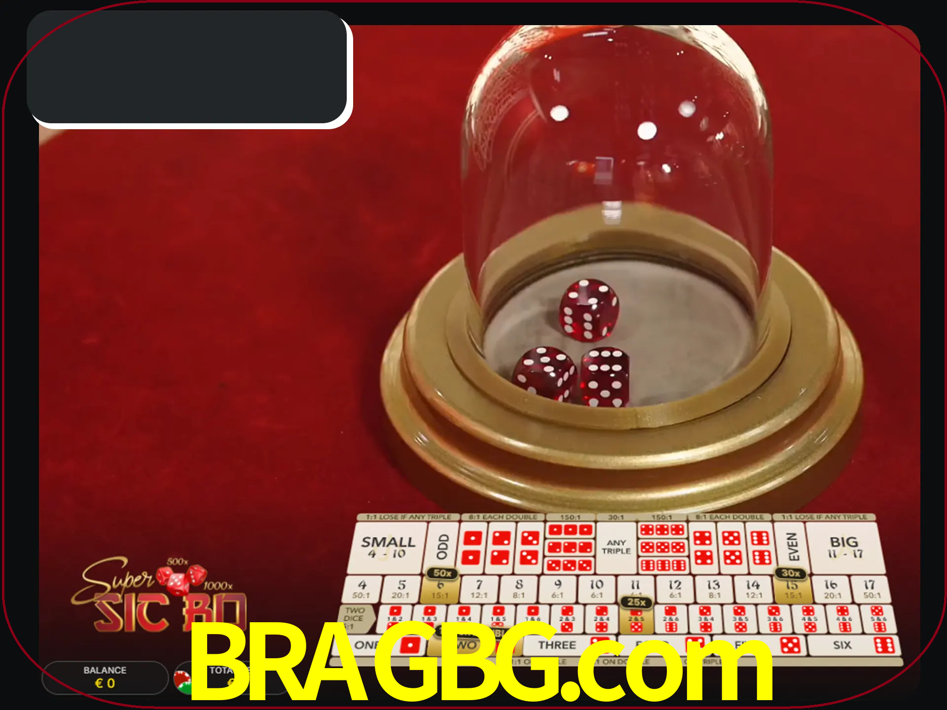 Deixe os dados ao seu lado nos jogos da Sic Bo.