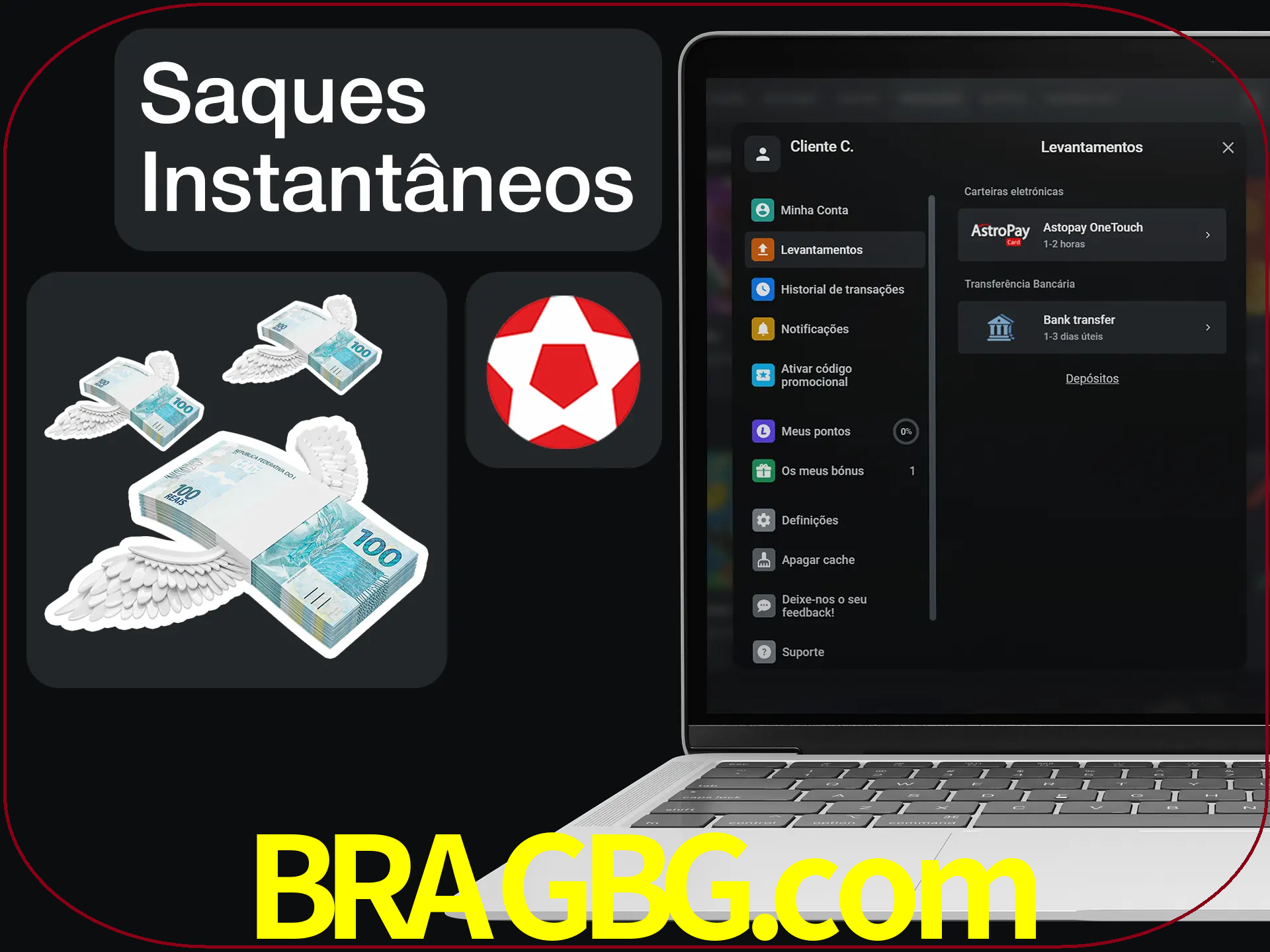 Retirar dinheiro sem nenhum problema.