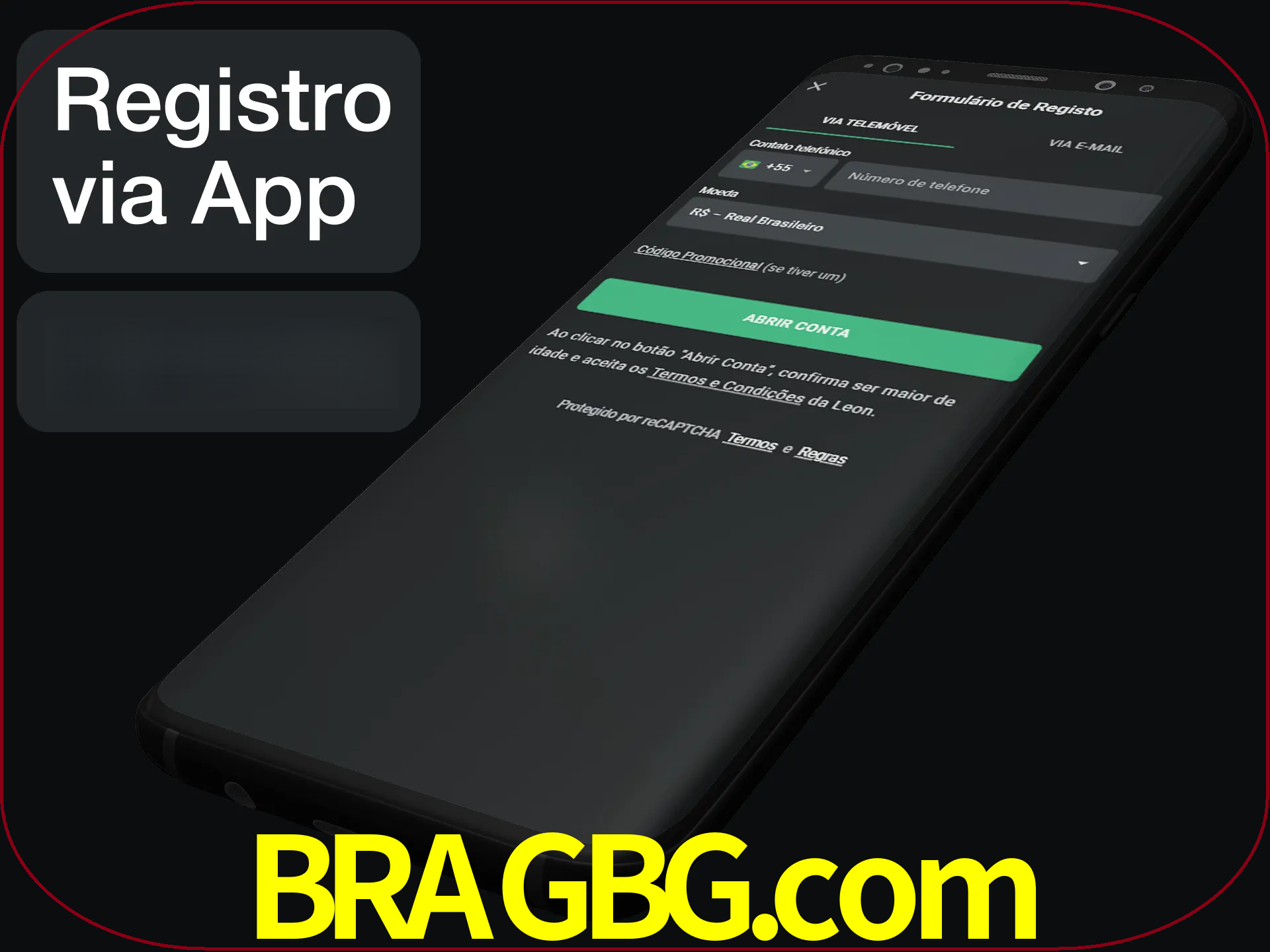 Registre-se quiclly em LeonBet usando o aplicativo.